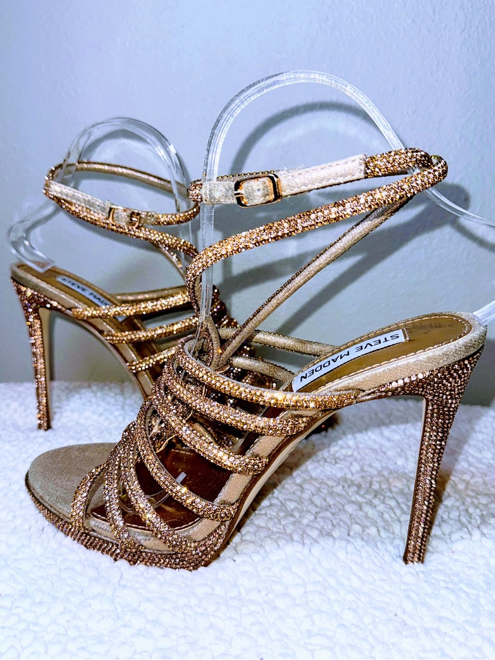 Steve Madden Rhinestone Stiletto Heels - Picture 6 of 8